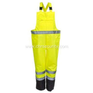 Unisex High Visibility Waterproof Rain Bib Pants